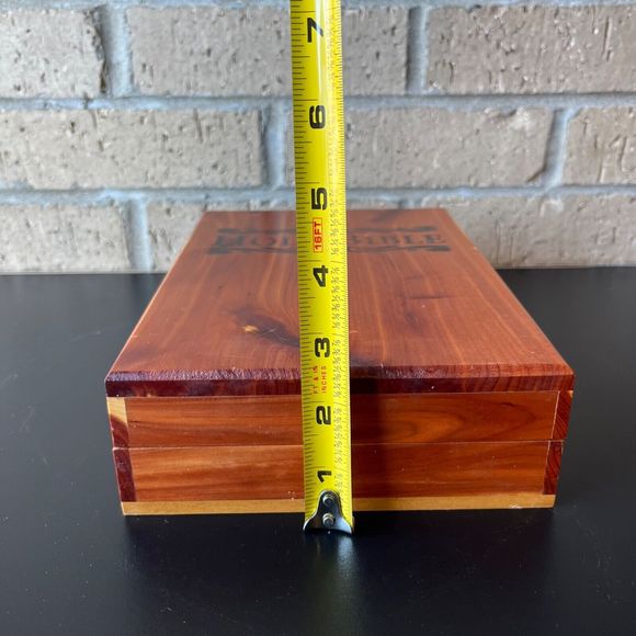 Vintage Cedar Polished Wood Holy Bible Empty Storage Box 6.5" X 9.5" - Picture 9 of 11